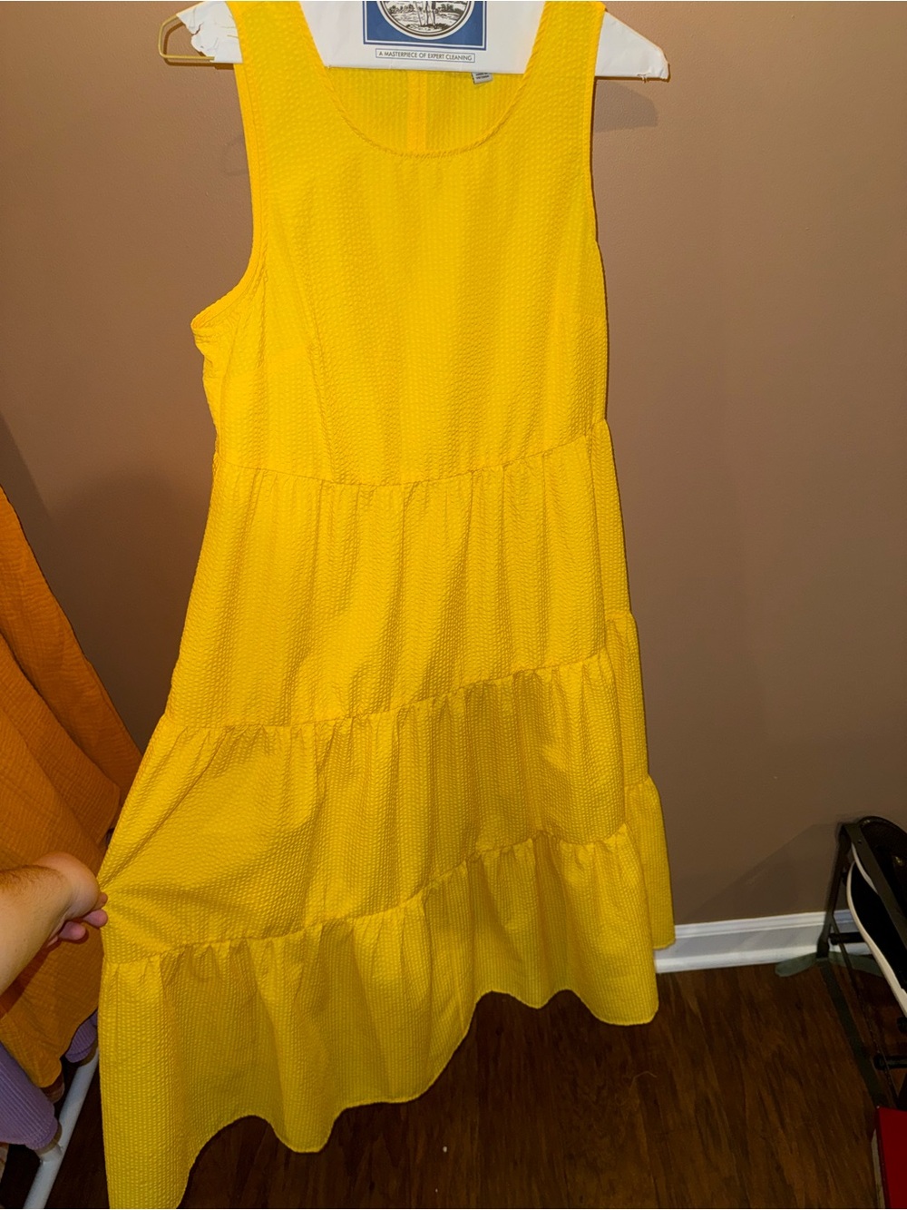 a new day Yellow Tiered Textured Maxi Dress